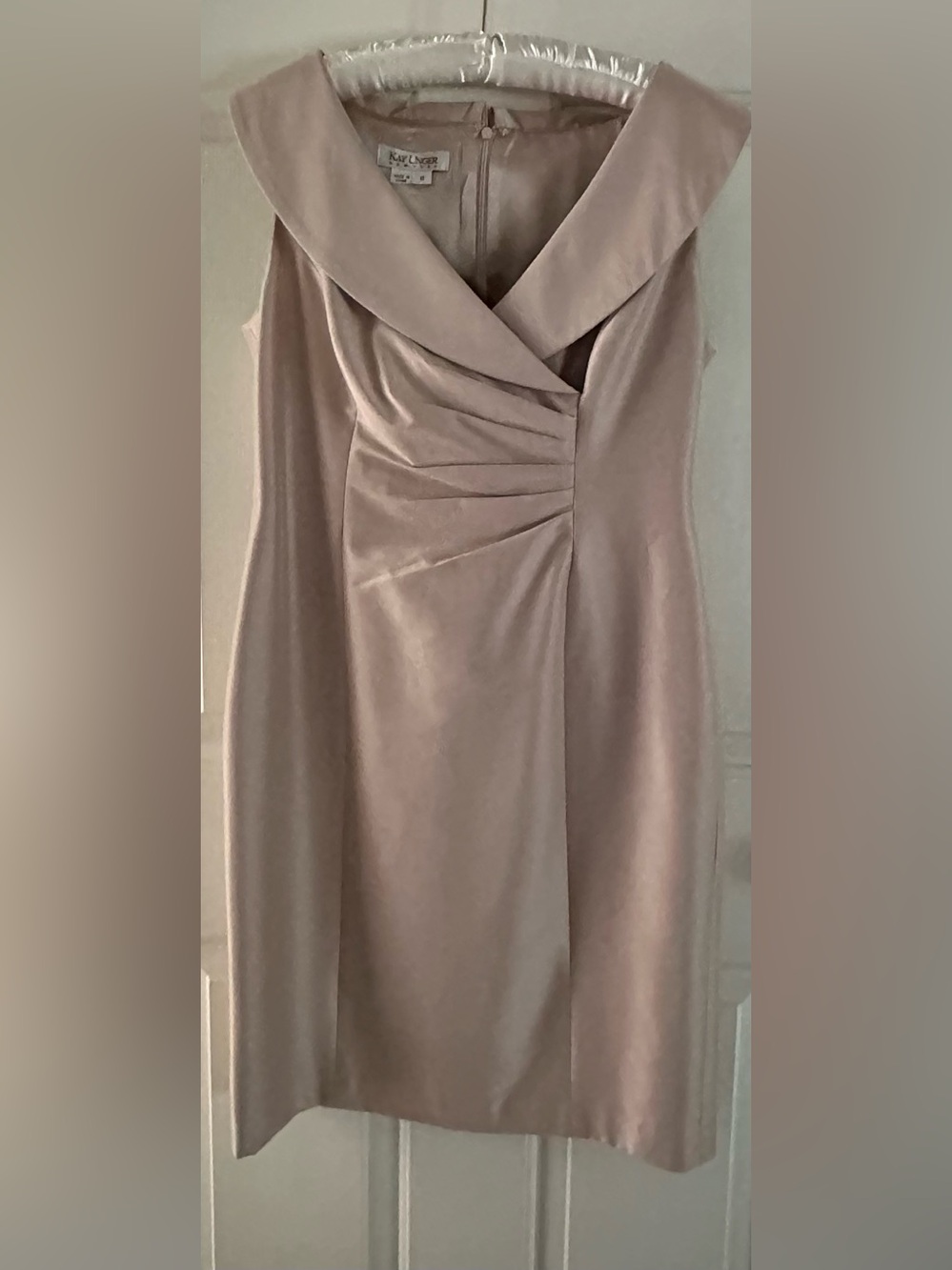 Kay Unger New York Blush Satin Sheath